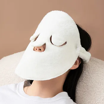1 шт. Двойные утолщенные однотонные впитывающие круглые полотенца для лица, полотенце для лица, маска для умывания горячей и холодной водой, косметические средства для макияжа