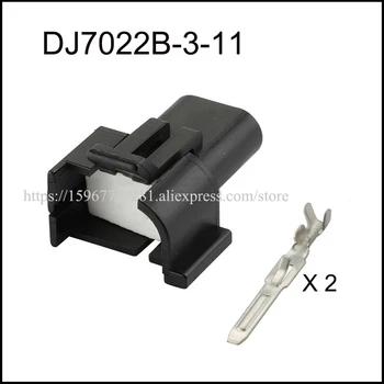 100SET DJ7022B-3-11 автомобильный штекерный разъем, разъемы для подключения кабельной клеммы, куртка, авторозетка, 2-контактный разъем, автомобильная вилка