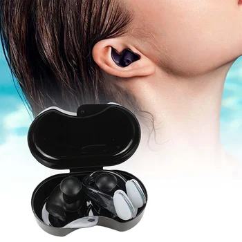 1шт Профессиональные затычки для ушей для плавания, которые легко носить с собой, Защита от шумоподавления, принадлежности для погружения в уши, пылезащитное шумоподавление