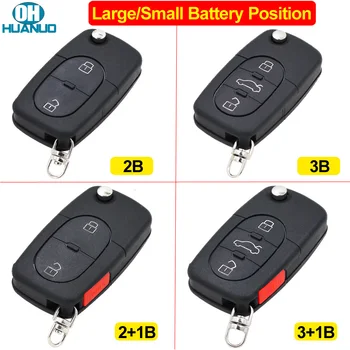 2/2+1/3/3+1 Кнопка Дистанционного Ключа Автомобиля Чехол Для Audi A2 A3 A4 A6 A8 TT для Батареи CR2032 CR1620 Большое/Маленькое Положение Батареи