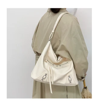 2023 Новые женские кожаные сумки через плечо, сумки в винтажном стиле, сумки-тоут, повседневные дорожные сумки, женские сумки для сообщений, прямая доставка