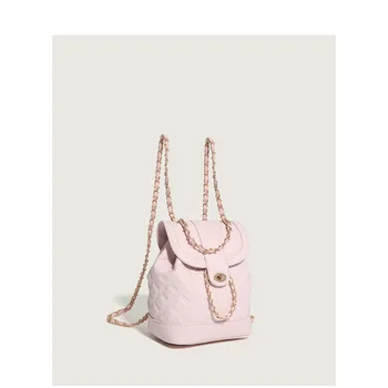 2023 Новый рюкзак на цепочке, удобная блестящая кожаная винтажная сумка через плечо, женская высококачественная Модная Элегантная женская сумка