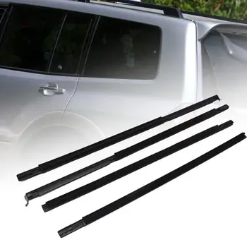 4 шт. Уплотнительная прокладка, шумоизоляция, Непромокаемая Черная накладка на молдинг двери, уплотнительная прокладка для Mitsubishi Pajero Leopaard Lancer