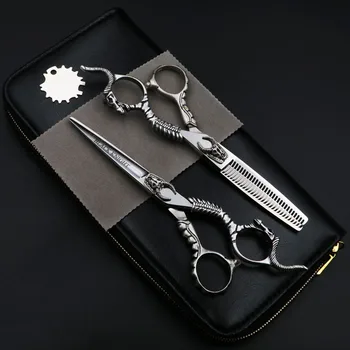 6-дюймовые салонные специальные парикмахерские ножницы парикмахер в стиле Таурен профессиональные инструменты для моделирования набор парикмахерских ножниц