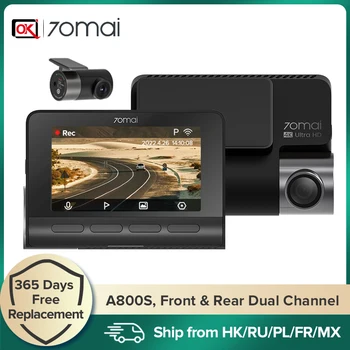 70mai A800S Видеорегистратор с разрешением 4K HD Sony IMX415 GPS Встроенный 24-часовой парковочный видеорегистратор разрешением 4K