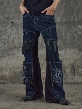 A2760 Модные мужские джинсы 2023 Подиум Роскошный известный бренд Европейский дизайн Мужская одежда для вечеринок