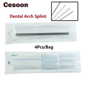 Cesoon 4 шт./пакет Стоматологическая ортодонтическая дуга, шина для перелома челюсти, Аксессуары для восстановления зубных протезов верхнего ряда, Стерилизуемые в автоклаве.