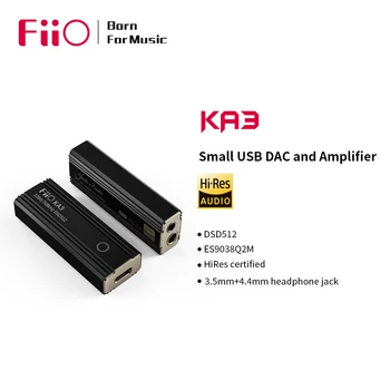 FiiO JadeAudio KA3 Type C 3,5/4,4 Разъем Для Наушников USB DAC Усилитель DSD512 Аудиокабель для Android iOS Mac Windows