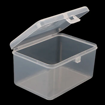 H55A Прозрачный ящик для хранения ювелирных изделий с пряжкой, колье, кольцо, серьги, контейнер для путешествий на открытом воздухе, портативный органайзер