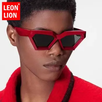 LeonLion Новые 2023 Маленькие Солнцезащитные Очки Cateye Женские Y2K Панк-Очки Женские Роскошные Солнцезащитные Очки Дизайнерские Очки Мужские Gafas De Sol Mujer