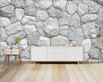 Papel de parede пользовательские обои 3D трехмерная текстура камня простая гостиная спальня телевизор диван фон настенная роспись