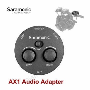 Saramonic AX1 Аудиоадаптер Моно Стерео 2 Канальный Микрофон Аудиомикшер для Зеркальных Беззеркальных Видеокамер Смартфон Ноутбук