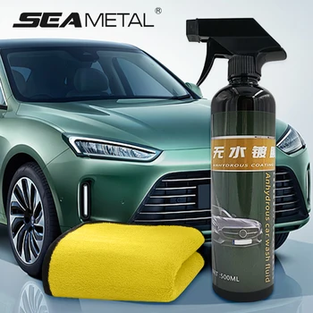 SEAMETAL 500 МЛ, спрей для ухода за краской с нанопокрытием для автомобиля, Гидрофобный полироль для быстрого нанесения полимерных деталей, моющая жидкость для ухода за автомойкой