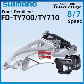 SHIMANO TOURNEY FD-TY700 TY710 MTB Передний Переключатель скоростей 3x8 и 3x7 с ВЕРХНИМ Поворотным Зажимом Для Крепления Ремешка Оригинальные Детали