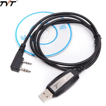 USB-кабель Для программирования TYT MD-380 Компакт-диск с драйверами Для DMR-Радио TYT MD-380 MD-390 Radio GD-77 Walkie Talkie