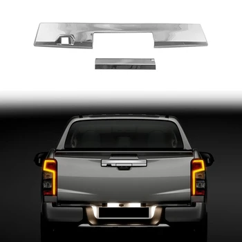 Автомобильная Хромированная ABS Задняя дверная ручка багажника, Накладка крышки чаши для Mitsubishi Triton L200 2019 2020 2021