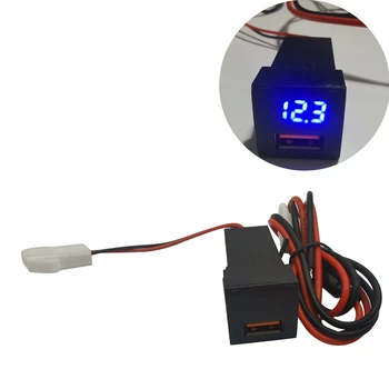 Автомобильное USB Зарядное Устройство С Вольтметром Со Светодиодным Цифровым Дисплеем Для Быстрой Зарядки Toyota QC 3.0