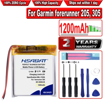 Аккумулятор HSABAT 1200 мАч 361-00026-00 для Garmin forerunner 205, 305, 305i