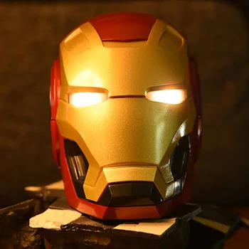 Беспроводные динамики Bluetooth Iron Man Портативный мини-сабвуфер Hi-Fi 360 Стерео, звуковая панель низкочастотного динамика, Подарочный громкоговоритель Iron Man