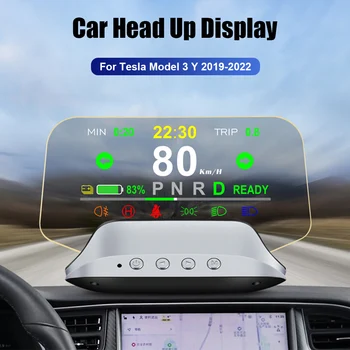 Зеркальный Проектор Для Tesla Model 3 Y 2019-2022 T3 HUD Спидометр Об/мин Автомобильный Головной Дисплей Цифровой Сигнализации