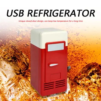 Классический портативный настольный USB-электрический холодильник 5 В, многофункциональный практичный мини-автомобильный холодильник для охлаждения напитков