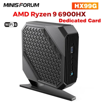 Мини-форум HX99G AMD Ryzen 9 6900HX Mini PC Windows 11 Pro DDR5 32GB 512GB SSD WIFI6 BT5.2 USB4 Настольный МИНИ-ПК для геймеров