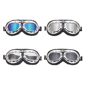 Мотоциклетные очки в винтажном стиле пилота, Круизер, скутер, уличные песочные очки, велосипедные туристические очки для полушлема
