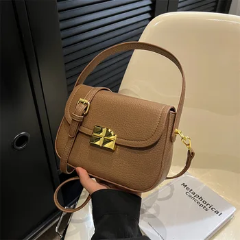 Нишевая дизайнерская сумка, высококачественная красивая маленькая сумка, женская новая модная сумка через плечо, маленькая квадратная сумка на одно плечо, прямая поставка