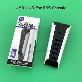 Новый Адаптер Расширения Импорт Цифровой Консоли USB-Концентратор USB3.0 Splitter Expander Adapter 1-5 с несколькими Портами для PS5 Playstation5