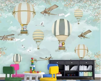 обои beibehang украшение дома мультфильм на воздушном шаре обои для детской комнаты из папье-маше 3d 3d обои
