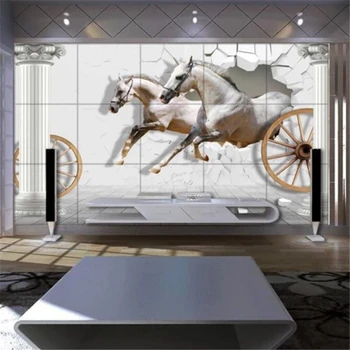 Обои на заказ лошадь 3d фрески креативное оформление пространства диван фон обои домашний декор papel de parede 3d обои