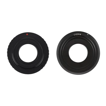 Переходное кольцо для объектива камеры с черным C-образным креплением, 2 шт. Подходит для Canon EOS M M2 M3 и 1 шт. Подходит для Fujifilm X Mount Fuji X-Pro