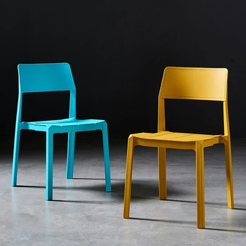 Пластиковый стул для Северной Европы, бытовой обеденный стул, современный лаконичный стул, ресторанный стул, утолщенный стул для взрослых, время отдыха