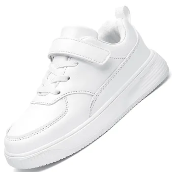 Повседневная обувь для мальчиков, детские Белые черные кроссовки, модные дышащие кроссовки для мальчиков и девочек Tenis Infantil