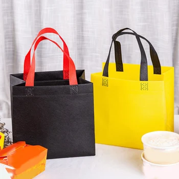 Повседневная Складная хозяйственная сумка многоразового использования из эко-ткани Унисекс, нетканые сумки через плечо, однотонная сумка-тоут, сумки для продуктов, сумка