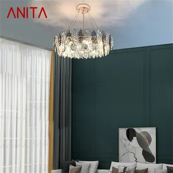 Подвесной светильник ANITA в постмодернистском стиле, Роскошная Хрустальная лампа, Декоративный светодиодный светильник для домашней столовой