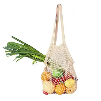 Полезные продуктовый сумка износостойкая сетка мешок складной хранения фруктов овощей за покупками чистая хозяйственная сумка