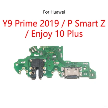 Порт USB-док-станции для зарядки, разъем Jack, плата зарядки, гибкий кабель для Huawei Y9 Prime 2019 / Enjoy 10 Plus/P Smart Z