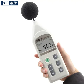 Прецизионный шумомер TES-1357 В диапазоне частот от 31,5 Гц до 8 кГц, шумомер от 30 до 130дБ