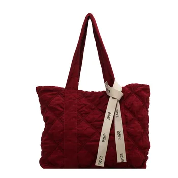 Простая женская сумка из мягкой ткани, женская нейлоновая сумка через плечо, сумка для студенческого класса, тканевая сумка большой емкости