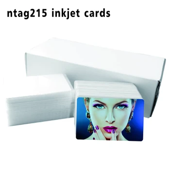 Пустая Белая 13,56 МГц ПВХ Печатаемая Струйная Карта tag215 ISO14443A Для принтера ID IC-карт NFC-Метка для Контроля доступа