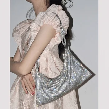 роскошная дизайнерская сумка через плечо с ручкой из блестящих страз, вечерний клатч, кошелек, хрустальные кошельки и сумки-сумочки
