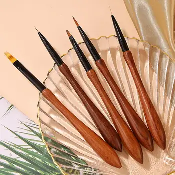 Ручка для рисования ногтей Высокопрочная кисть для маникюра Тонкие мазки УФ-гелевой кистью для рисования Маникюрной ручкой для дизайна ногтей