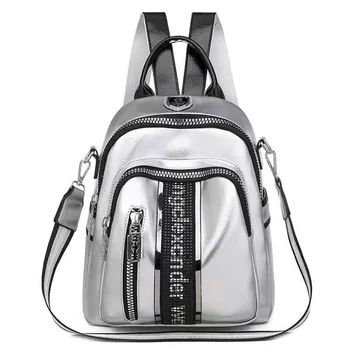 Рюкзак с надписью большой емкости, женский модный бренд tide 2021, дикий рюкзак двойного назначения, сумка для отдыха, дорожная сумка