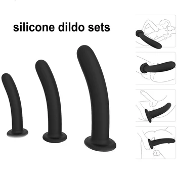 Силиконовый штыревой зонд, анальная секс-игрушка, штекер, набор фаллоимитаторов из секс-шопа, анальный фаллоимитатор с присоской для женщин и мужчин