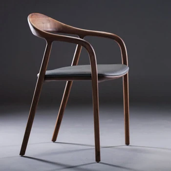 Скандинавский деревянный стул Кресло для отдыха в спальне Расслабляющий Современный обеденный стул Минималистичные шезлонги Мебель для гостиной