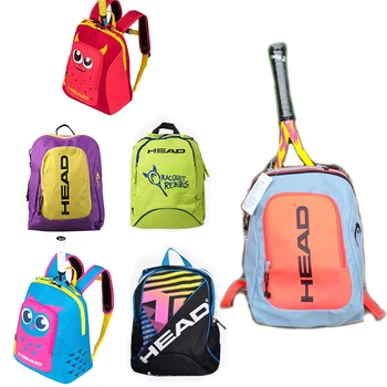 Сумка для тенниса с головой, детский рюкзак, теннисный рюкзак, детский маленький рюкзак, сумка для теннисных ракеток с мультяшной головой, сумка для 1-2 теннисных ракеток