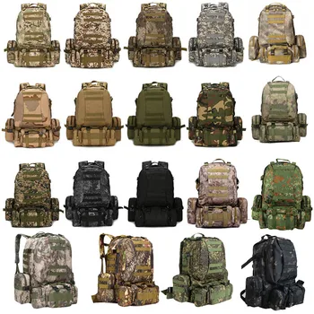 Уличный тактический набор / сумка/ рюкзак / ранец / Штурмовой боевой камуфляж Molle 55L, тактический рюкзак
