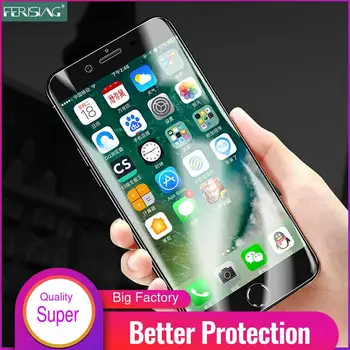 УЛУЧШАЮЩАЯ 3D Изогнутая Пленка Для iphone 6 6S 7 8 Screen Protector Гидрогелевая Полноэкранная Защита i6 i6s i7 i8 (Не закаленное Стекло)
