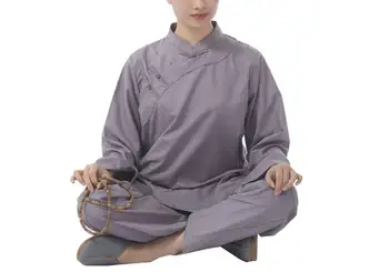 унисекс Весенняя высококачественная одежда для дзен-лай, буддийские костюмы для медитации, женская униформа в китайском стиле будды